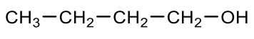 Strukturformel von 1-Butanol: CH3-CH2-CH2-CH2-OH